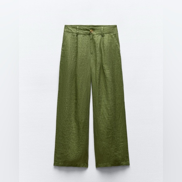 Wide leg Linen Pants - Picture 1 of 3